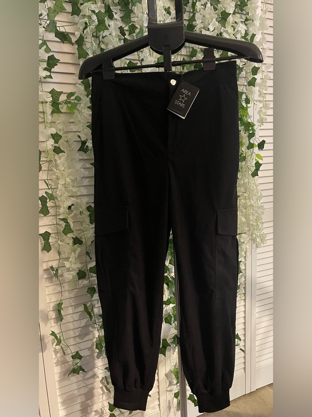 NWT Area Stars Waffle Knit Cargo Jogger Pants